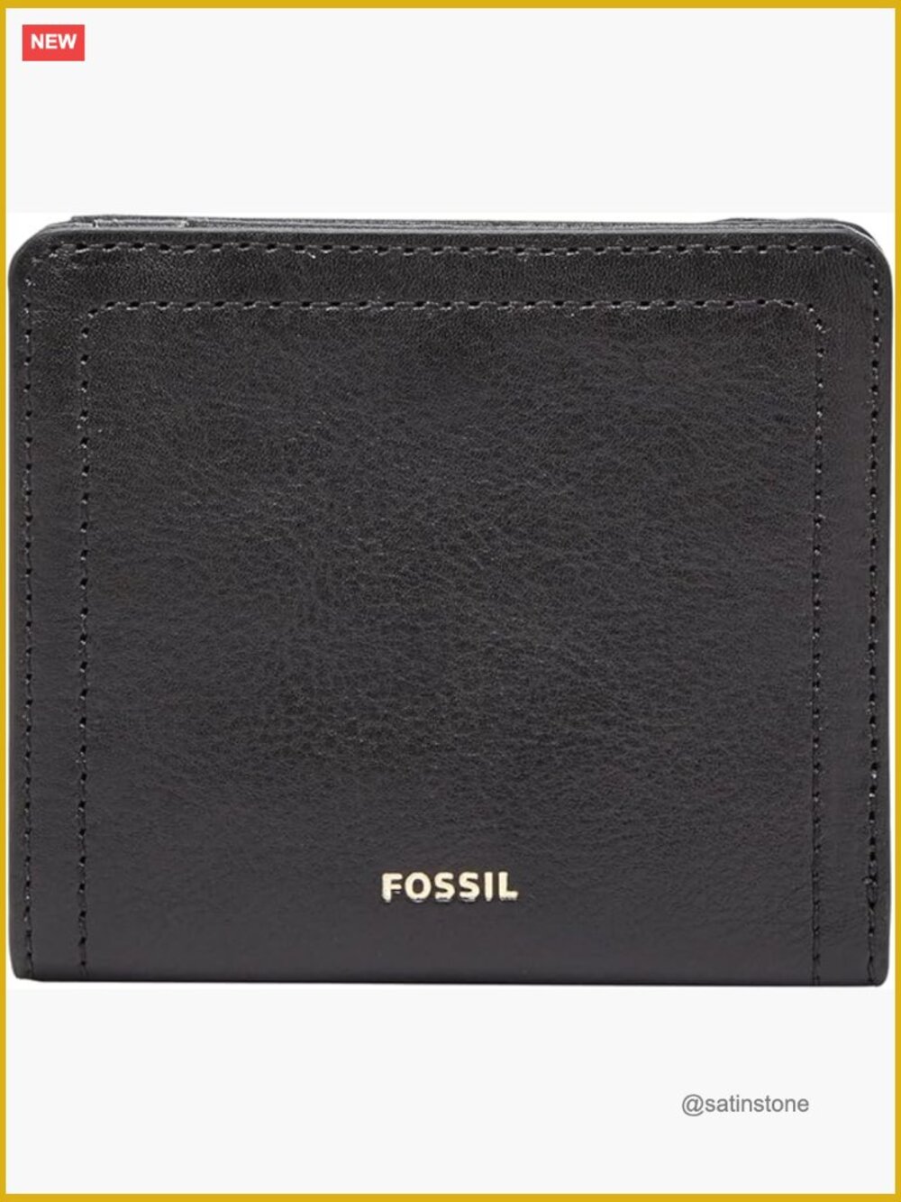 Faux Leather Bifold Wallet with RFID Protection and Zipper Pocket